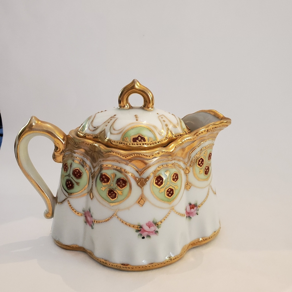 Vintage Nippon Hand Painted Gold Antique Creamer - Picture 1 of 7